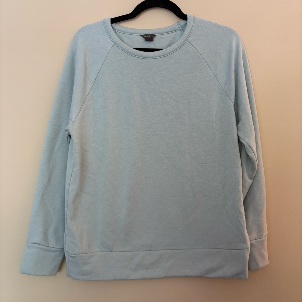 Eddie Bauer Women’s Light Blue Pullover Sweatshirt Size M